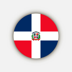 Country Dominican Republic. Dominican Republic flag. Vector illustration.
