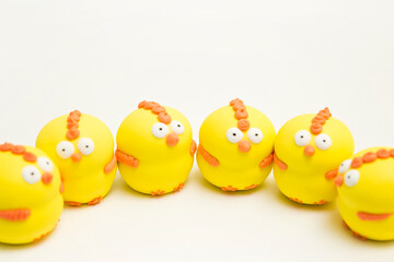 Sweet candy chicken. Spring holidays, Easter theme.