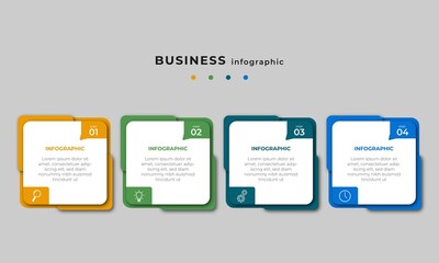 Steps Timeline Infographics Template Design