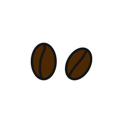 bean coffee icon for website, presentation symbol 