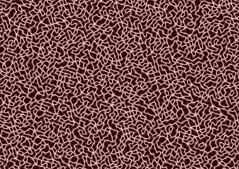 Abstract art dark brown background with wavy neon white colors lines. Backdrop with curve fluid umber ornate.