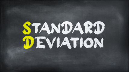 Obraz premium STANDARD DEVIATION(SD) on chalkboard