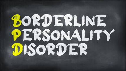 BORDERLINE PERSONALITY DISORDER(BPD) on chalkboard