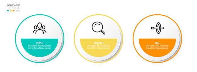 Infographic template business concept with step.
