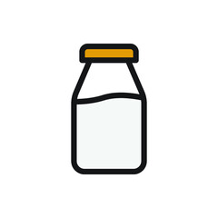 bottle milk, coffee icon for website, presentation symbol 