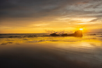 sunset on the beach