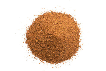 Instant coffee isolated on white background.