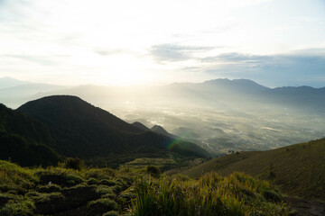 Obraz na płótnie Canvas Sunrise from the top of the mountain