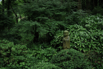 Sculptures of Zen monks in ancient Chinese Temples