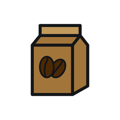 coffee beans pack icon for website, presentation symbol 