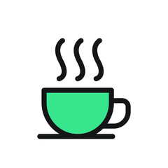 hot coffee icon for website, presentation symbol 