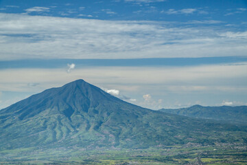 The natural scenery of mountains in Indonesia. Indonesian mountain landscape