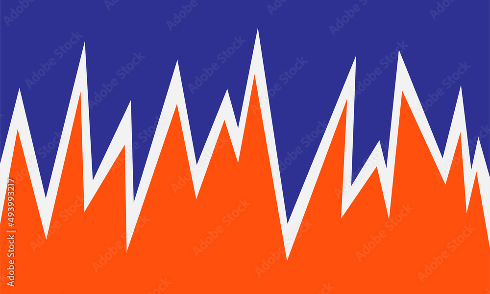 Poster minimalist background with jagged zigzag pattern and some copy space area