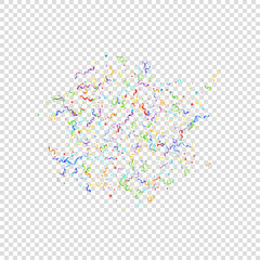 Color serpentine carnival red spiral ribbon curly