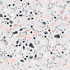 Terrazzo Texture Vector. Flooring Seamless Pattern