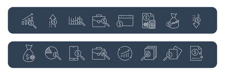 Financial Analytic icons set . Financial Analytic pack symbol vector elements for infographic web