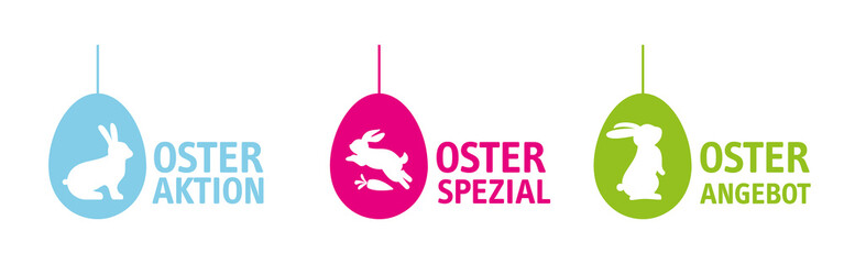 Osteraktion - Oster Spezial - Osterangebot, Grafik für Werbung und Promotion mit deutschem Text
