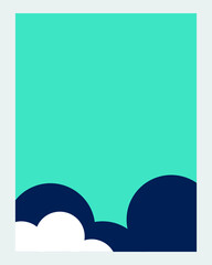 Vertical vector design in blue shades with space for text