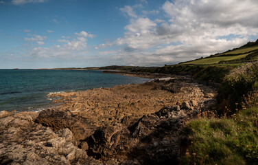 Atlantic coast in Normandy, France.