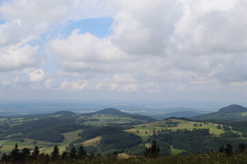 landscape with mountains and clouds