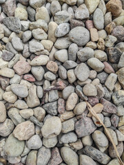 Full frame background of pebbles, rocks or stones
