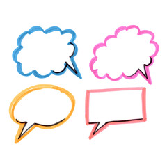 Set frames. Felt pen Illustration. Pink, orange, yellow and blue Illustration