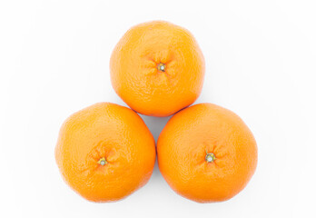 白い背景にミカン