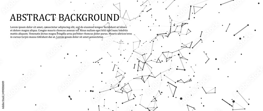 Poster network or connection. abstract white background of new technologies. data transfer. 3d vector illus