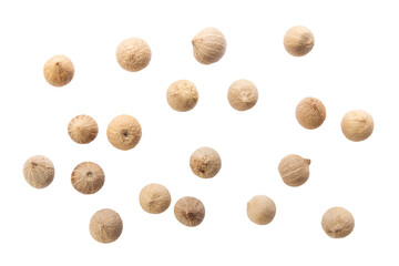 White peppers isolated on white background