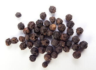 Black pepper isolated on white background