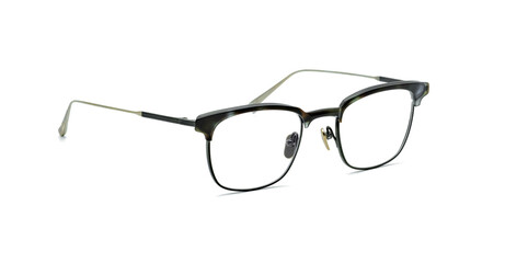 Eyeglasses isolated on white background. Handmade eyewear spectacles with shiny stainless frames...