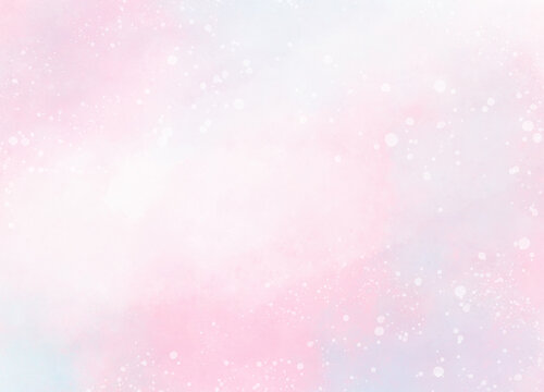 背景に使える水彩風の手描き素材_雪と淡いピンク