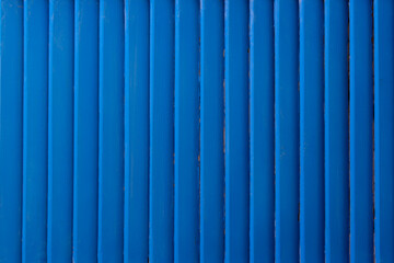 Close up on blue painted wooden window