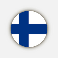 Obraz premium Country Finland. Finland flag. Vector illustration.