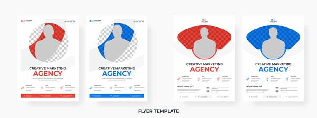 Abstract corporate business flyer template design, creative business marketing flyer banner design