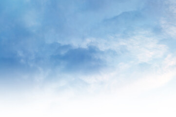 Blue sky with white cloud. The summer heaven is colorful clearing day Good weather and beautiful nature in the morning.