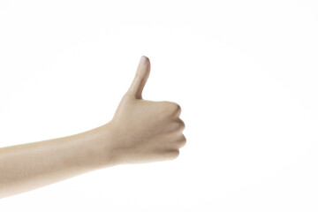 hand gesture in white background. good, ok, success. 3d rendering illustration.