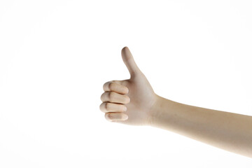 hand gesture in white background. good, ok, success. 3d rendering illustration.
