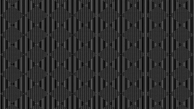 A monochrome geometrical pattern motion graphic