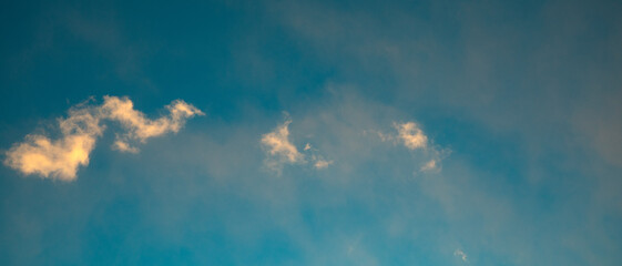 Beautiful cloud in colourful sky