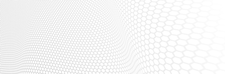 Hexagons pattern in 3D perspective vector abstract background, technology theme network and big data image.