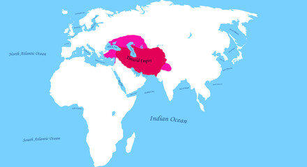 Timurid Empire Map Asia Middle East Ottoman Empire