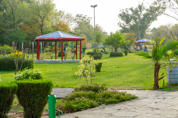 Fototapeta na wymiar A beautiful garden in Islamabad, Pakistan 
