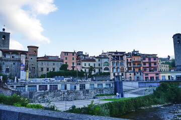 Fototapeta na wymiar Turrite Secca torrent in Castelnuovo Garfagnana, Tuscany, Italy