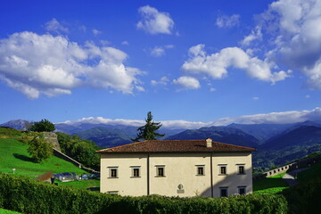 Fototapeta na wymiar Buildings in the fortress of Mont 'Alfonso in Castelnuovo Garfagnana; Tuscany, Italy