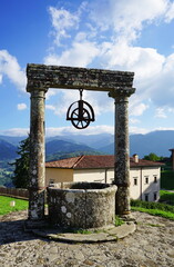 Old well in the fortress of Mont 'Alfonso in Castelnuovo Garfagnana; Tuscany, Italy