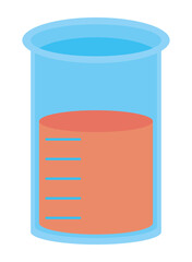 chemical flask with substance