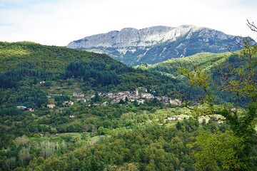 Fototapeta na wymiar Panorama in Garfagnana, Tuscany, Italy