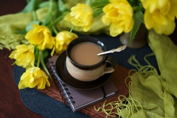 still life with a bouquet of flowers