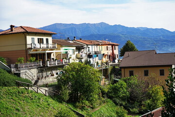 Fototapeta na wymiar Glimpse of the village of Molazzana in Garfagnana, Tuscany, Italy